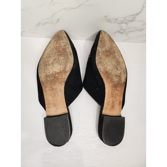 Camilla Franks sz 39 Slipper Shoe Slip on Mules Suede Embellished Embroidered - Picture 7 of 8